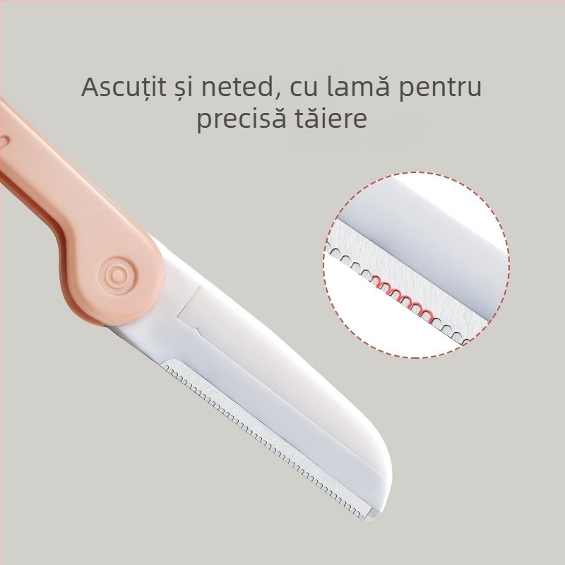 Trimmer pliabil pentru sprâncene, set portabil pentru începători, lamă din oțel inoxidabil, pachet de 3
