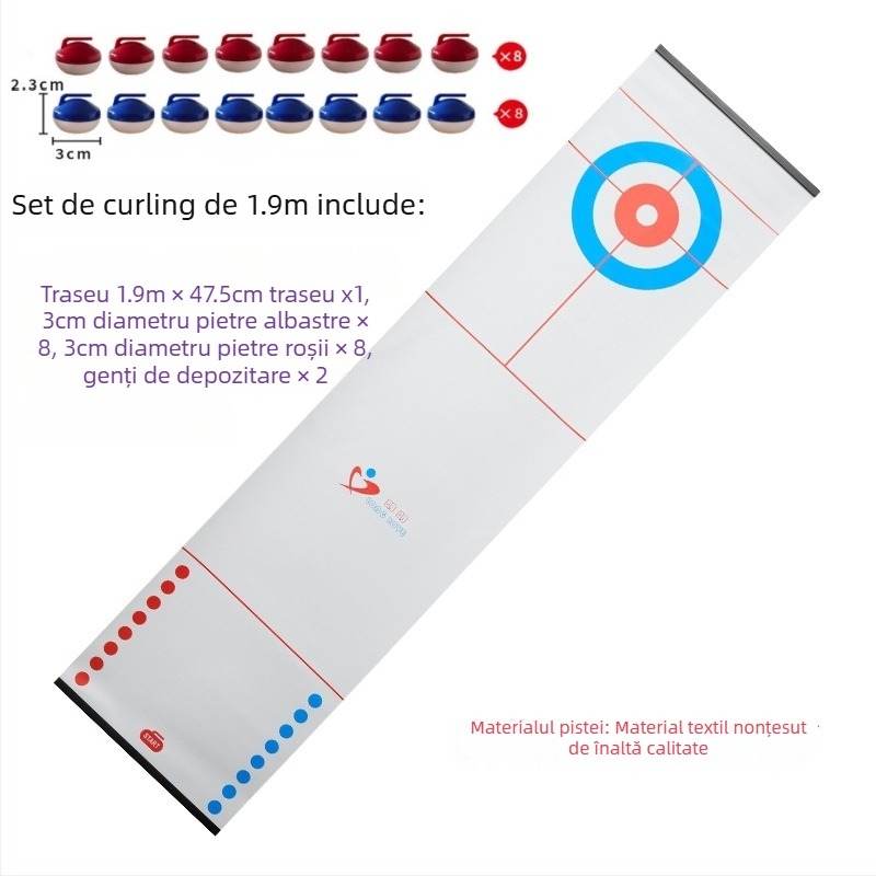 Joc de curling pe uscat pentru familie, set interactiv pentru petreceri și teambuilding, jucărie de masă, potrivit pentru 0–3 ani