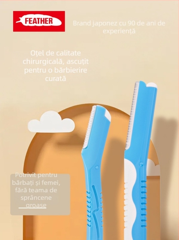 Cuțit pentru sprânene din oțel inoxidabil, protecție cu plasă, instrument de înfrumusețare pentru începători