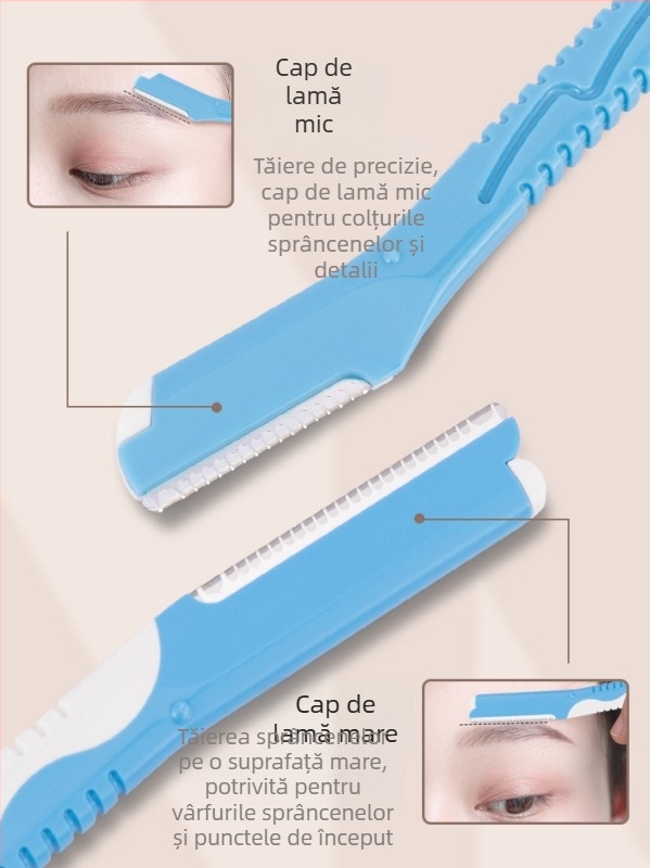 Cuțit pentru sprânene din oțel inoxidabil, protecție cu plasă, instrument de înfrumusețare pentru începători