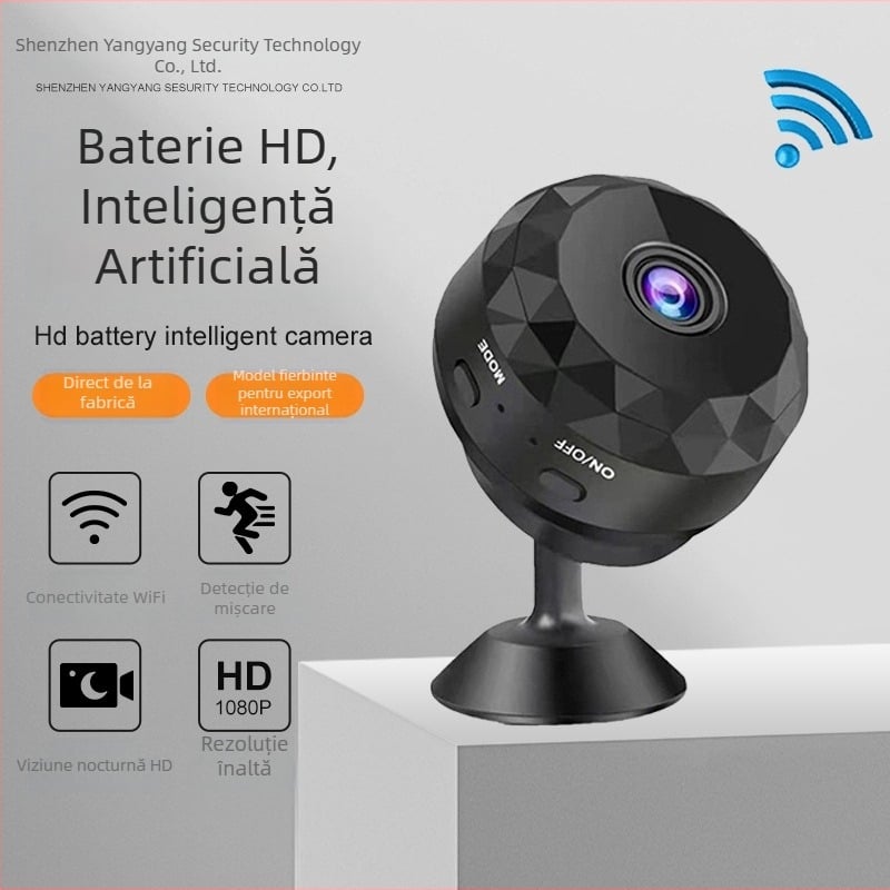Cameră wireless cu baterie A9, 720P, obiectiv de 4mm, monitorizare de la distanță prin Wi-Fi, vizionare pe timp de noapte până la 10 m