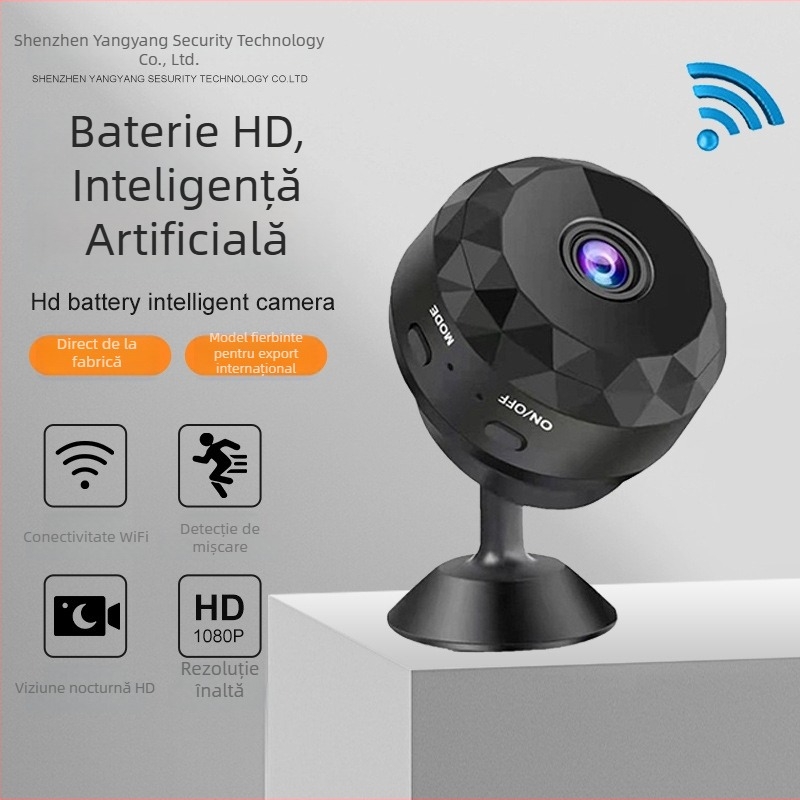 Cameră wireless cu baterie A9, 720P, obiectiv de 4mm, monitorizare de la distanță prin Wi-Fi, vizionare pe timp de noapte până la 10 m