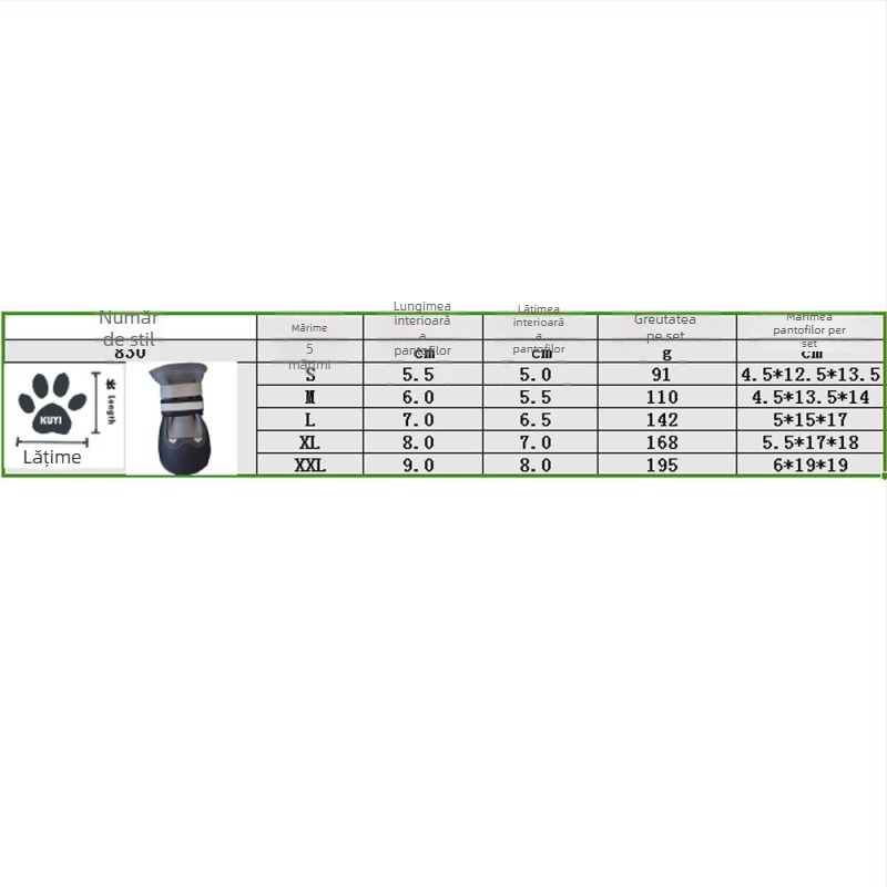 Pantofi pentru câini din PU, cu talpă moale, impermeabili, antiderapante și reflectorizanți