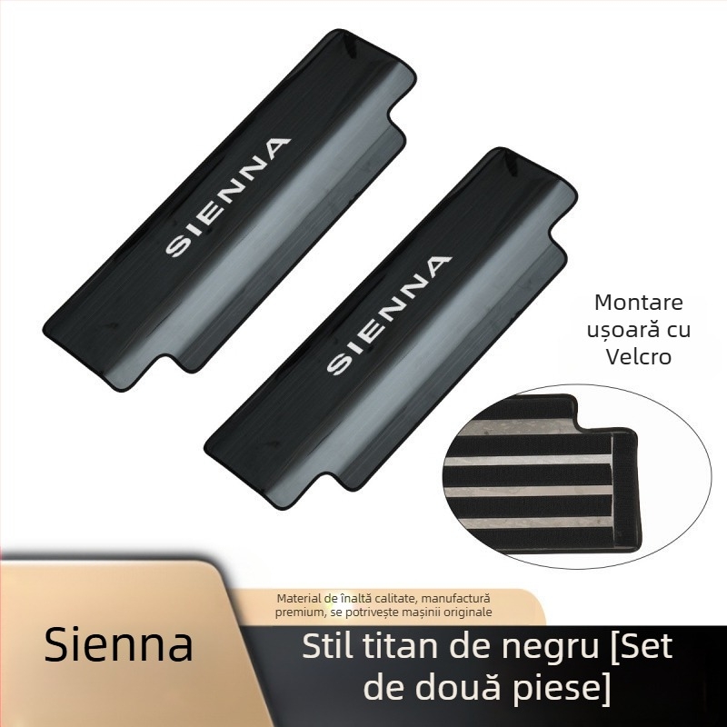 Panel de protecție a spatelui scaunului pentru Toyota Sienna/Granvia — oțel inoxidabil, marcă Chi Weng, model 1