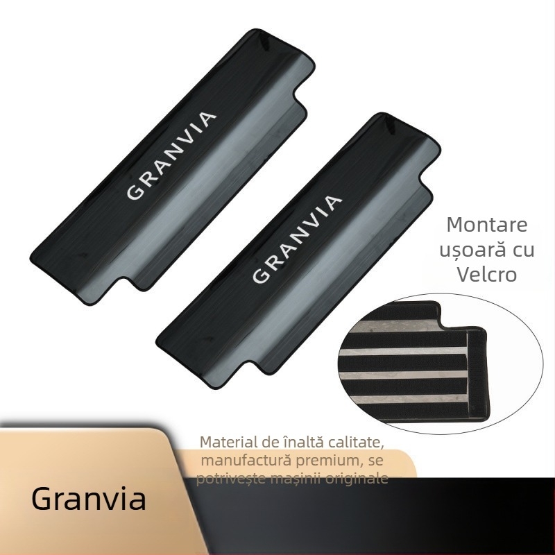 Panel de protecție a spatelui scaunului pentru Toyota Sienna/Granvia — oțel inoxidabil, marcă Chi Weng, model 1