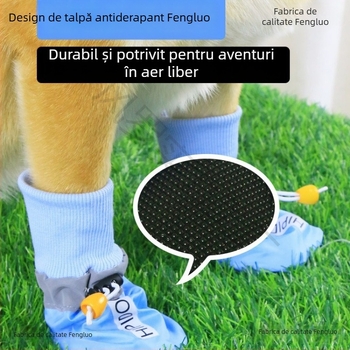 Botosei de ploaie pentru câini – cauciuc impermeabil, protecție pentru labe, păstrează căldura, potrivire universală
