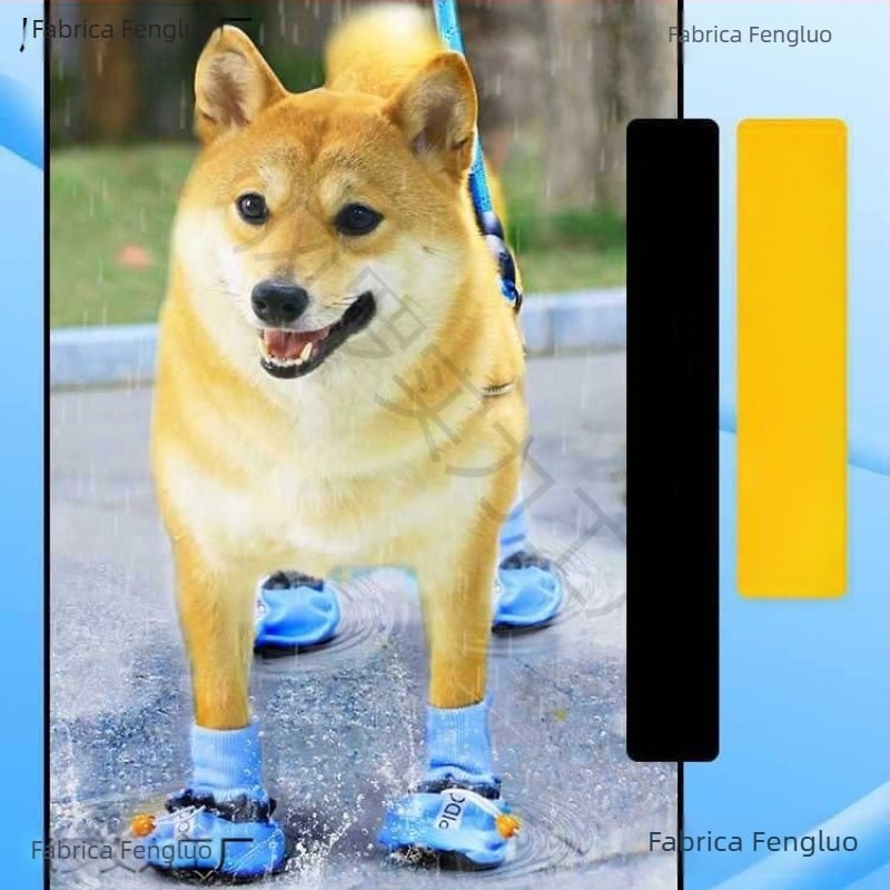 Botosei de ploaie pentru câini – cauciuc impermeabil, protecție pentru labe, păstrează căldura, potrivire universală