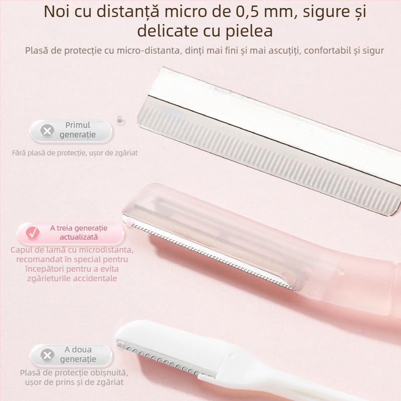 Set pentru sprânene: cuțit pentru sprânene din oțel inoxidabil și foarfele de machiaj, marca Bodybuilding Research, etichetă privată licențiată