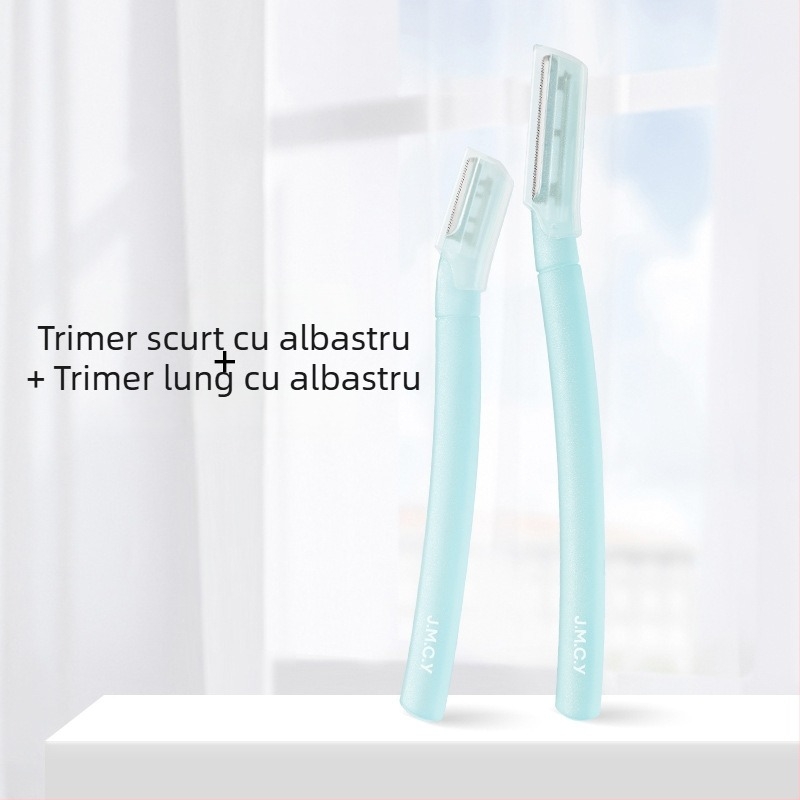 Set pentru sprânene: cuțit pentru sprânene din oțel inoxidabil și foarfele de machiaj, marca Bodybuilding Research, etichetă privată licențiată