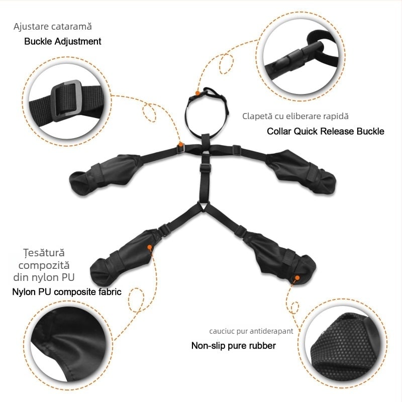 Pantofi pentru câini de exterior – respirabili pentru toate anotimpurile, impermeabili, anti-derapare, rezistenți la uzură, din piele sintetică