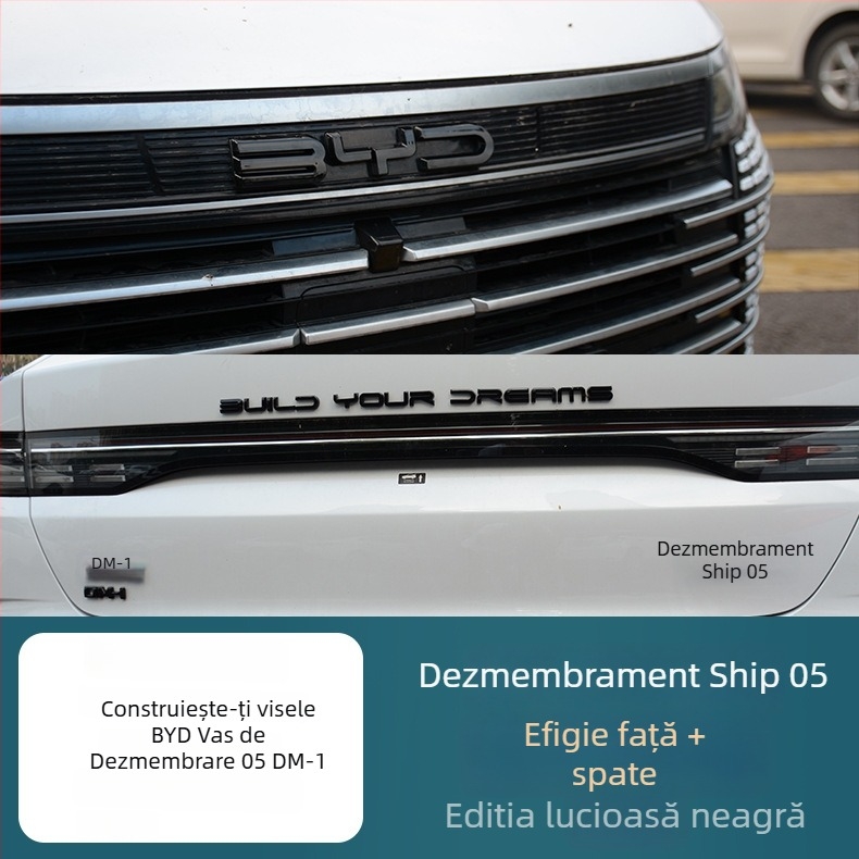 Autocolante decorative pentru emblemă spate BYD Destroyer 05, din oțel inoxidabil, model Ozf, Hanbang jiechen