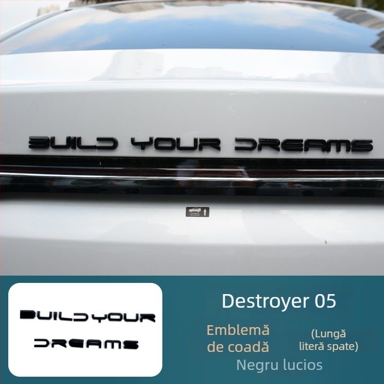 Autocolante decorative pentru emblemă spate BYD Destroyer 05, din oțel inoxidabil, model Ozf, Hanbang jiechen