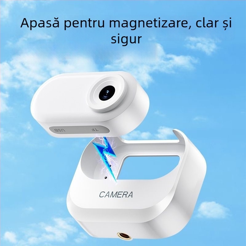 Cameră pentru deget sport cu încărcare magnetică, înregistrare HD în timpul mersului, stocare TF card, ecran LCD de 1 inch