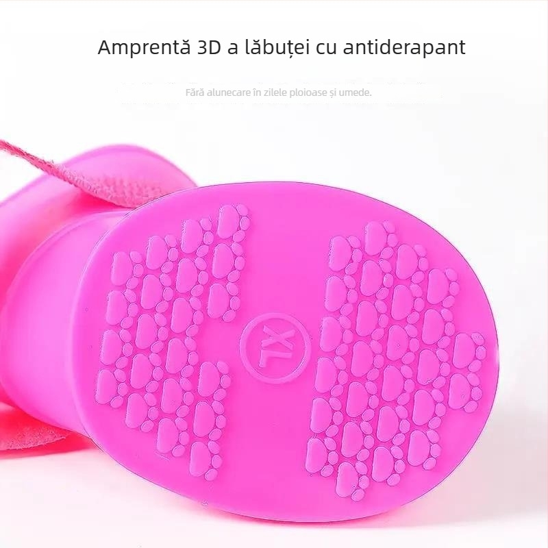 Pantofi de ploaie pentru câini – cauciuc, impermeabili și rezistenți la uzură (Material: Cauciuc; Funcții: Impermeabil, Rezistent la uzură; Potrivit pentru: Câini)