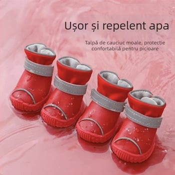 Pantofi pentru animale de companie pentru câini mici — fibră acrilică, potrivire universală, decor, menținerea căldurii