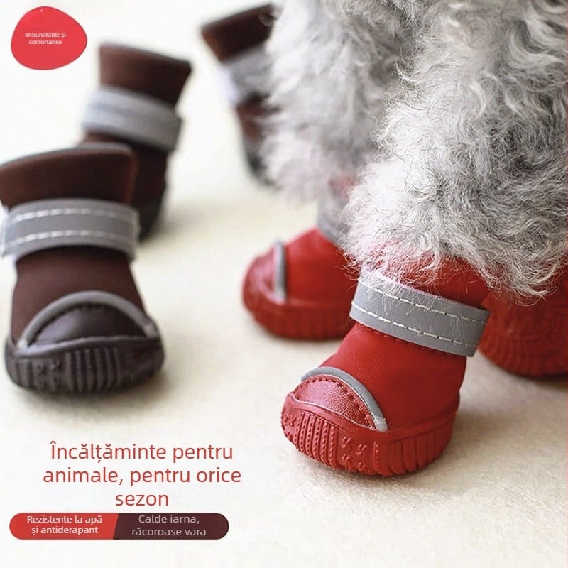 Pantofi pentru animale de companie pentru câini mici — fibră acrilică, potrivire universală, decor, menținerea căldurii