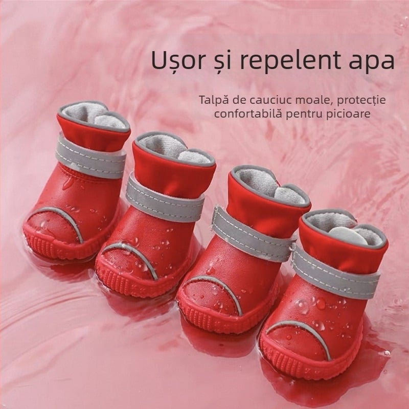 Pantofi pentru animale de companie pentru câini mici — fibră acrilică, potrivire universală, decor, menținerea căldurii