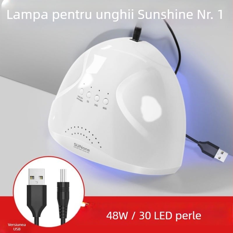 Lampă LED pentru uscare unghii – versiune USB, model Sunshine No.1, uscare rapidă pentru gel