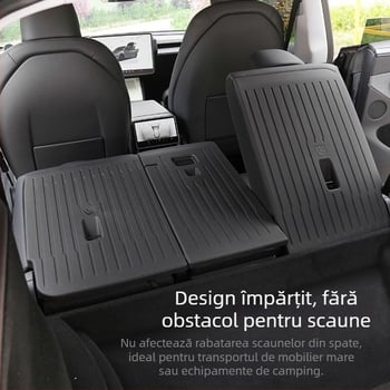 Covorașe portbagaj Tesla Model Y – față și spate, TPE, montaj cu adeziv