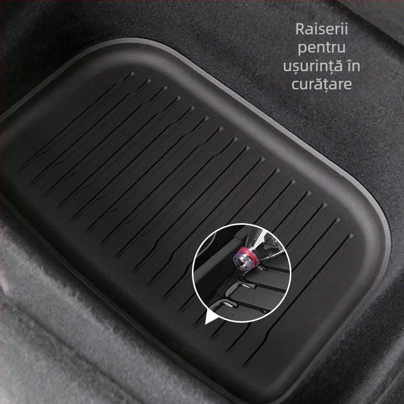 Covorașe portbagaj Tesla Model Y – față și spate, TPE, montaj cu adeziv