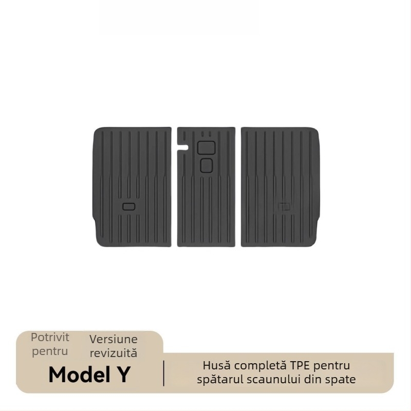 Covorașe portbagaj Tesla Model Y – față și spate, TPE, montaj cu adeziv