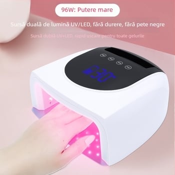 OSANUV X30 Lampa portabilă de terapie cu lumină pentru unghii – Reîncărcabilă, Putere mare, Uscare rapidă