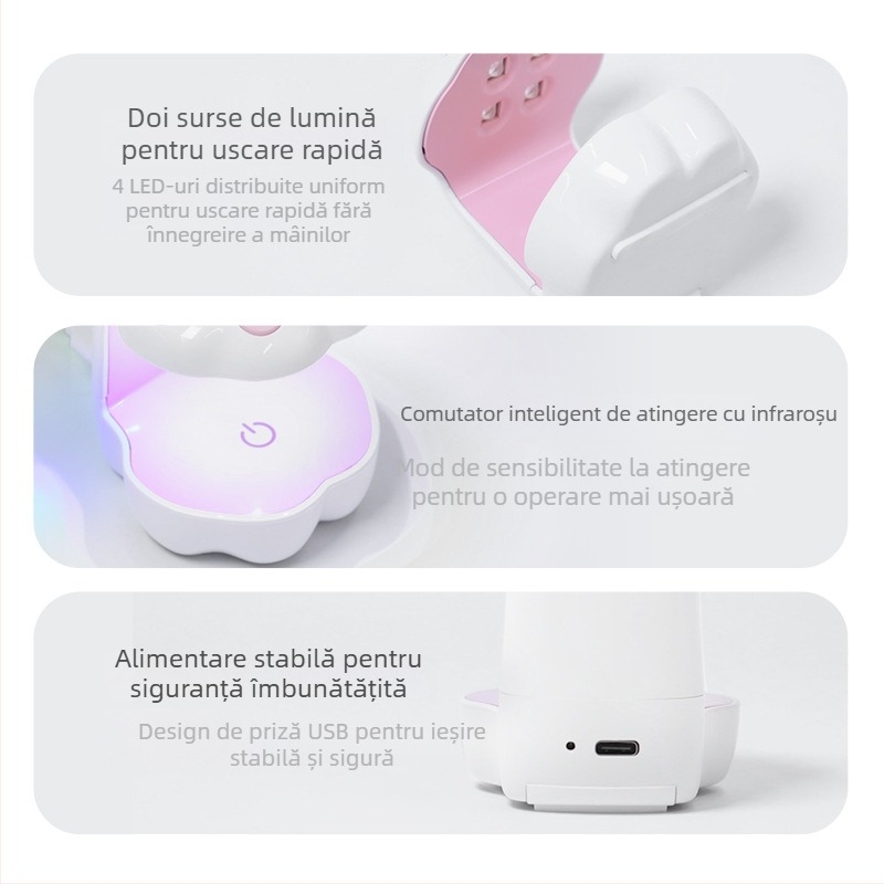 Lampă UV-LED pentru uscare gel de unghii, pentru ambele mâini — Principal Hua, marcă autohtonă, pentru utilizatori obișnuiți, fără import