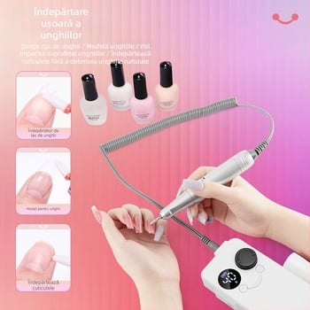 OSANUV BY02 Polizor pentru unghii reîncărcabil, îndepărtare lac și lustruire, zgomot redus, șlefuitor electric, Origine Guangzhou