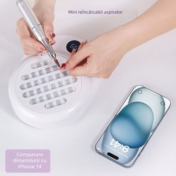 Aspirator pentru praf de manichiură, cu aspirație puternică și funcționare silențioasă — Conținut net: 1400 g; Material: Plastic