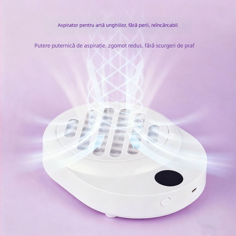 Aspirator pentru praf de manichiură, cu aspirație puternică și funcționare silențioasă — Conținut net: 1400 g; Material: Plastic