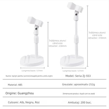 Lampă manuală pentru unghii cu suport cu două sloturi pentru carduri și clips pentru stickerele de unghii — 1 bucată