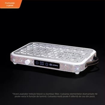 Extractor praf pentru unghii – ultra-subțire, silențios, turbină dublă, aspirație puternică, pentru saloane