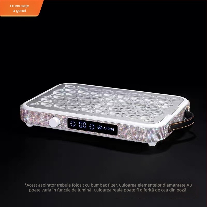 Extractor praf pentru unghii – ultra-subțire, silențios, turbină dublă, aspirație puternică, pentru saloane