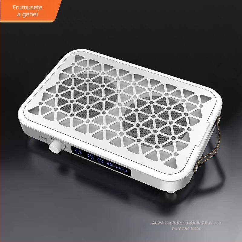 Extractor praf pentru unghii – ultra-subțire, silențios, turbină dublă, aspirație puternică, pentru saloane