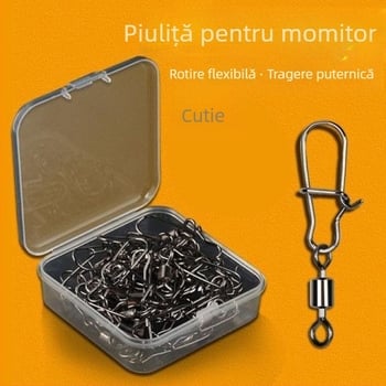 Conector inel în formă de 8 pentru pescuit – rotativ, mecanism de deschidere rapid; material: Diving fabric; marcă: Other