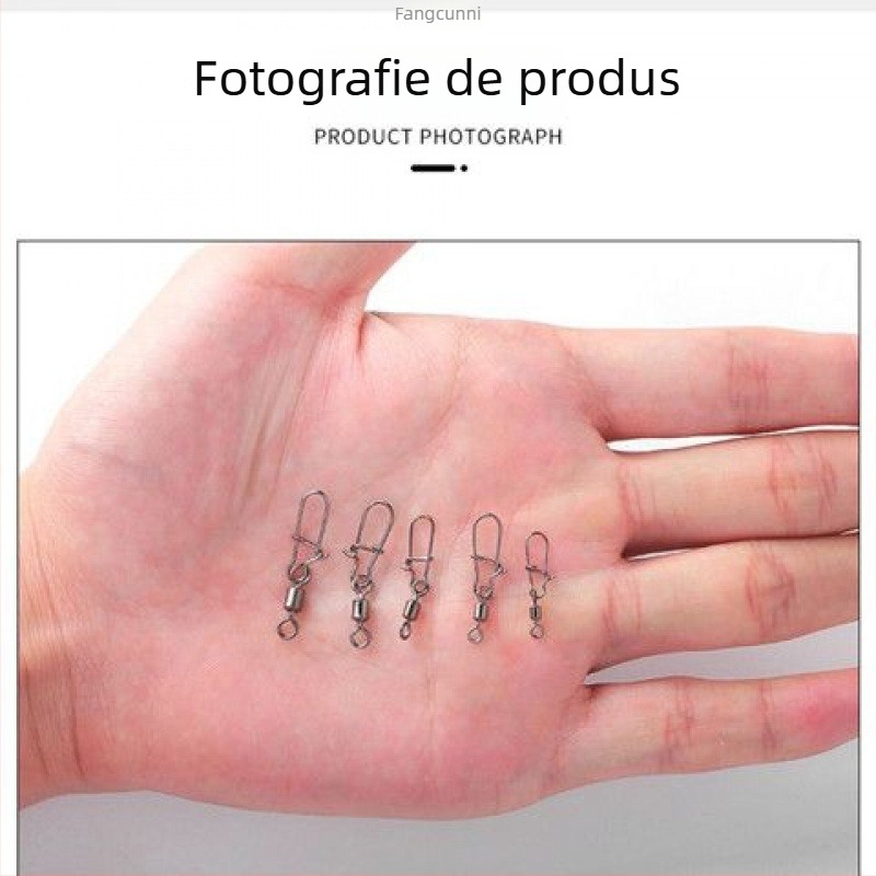 Conector inel în formă de 8 pentru pescuit – rotativ, mecanism de deschidere rapid; material: Diving fabric; marcă: Other