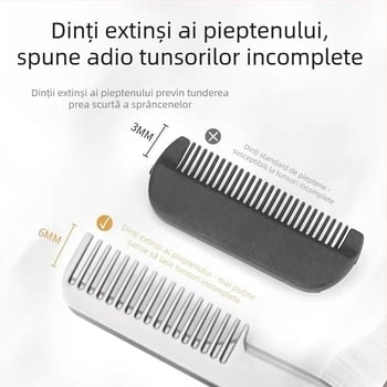 Foarfec pentru sprâncene cu pieptene — două într-unul, oțel inoxidabil turnat prin die-cast, anti-zgâriere, 35,7 g