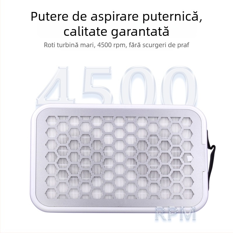 Colector de praf pentru manichiură, ultra-subțire, silențios, cu două roți și aspirație puternică, oțel inoxidabil, 1012 g