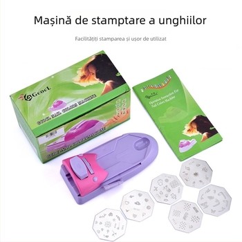 Set de imprimare a artei unghiilor, mașină manuală de pictură cu lac pentru unghii, DIY, model E027/E028, marcă gcocl, clasificare: manichiură, etichetă privată licențiată: Da