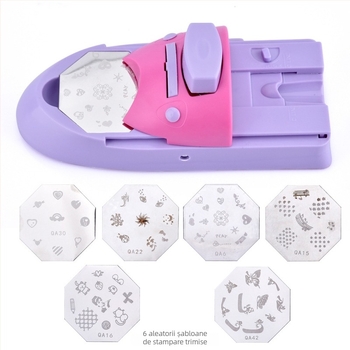 Set de imprimare a artei unghiilor, mașină manuală de pictură cu lac pentru unghii, DIY, model E027/E028, marcă gcocl, clasificare: manichiură, etichetă privată licențiată: Da