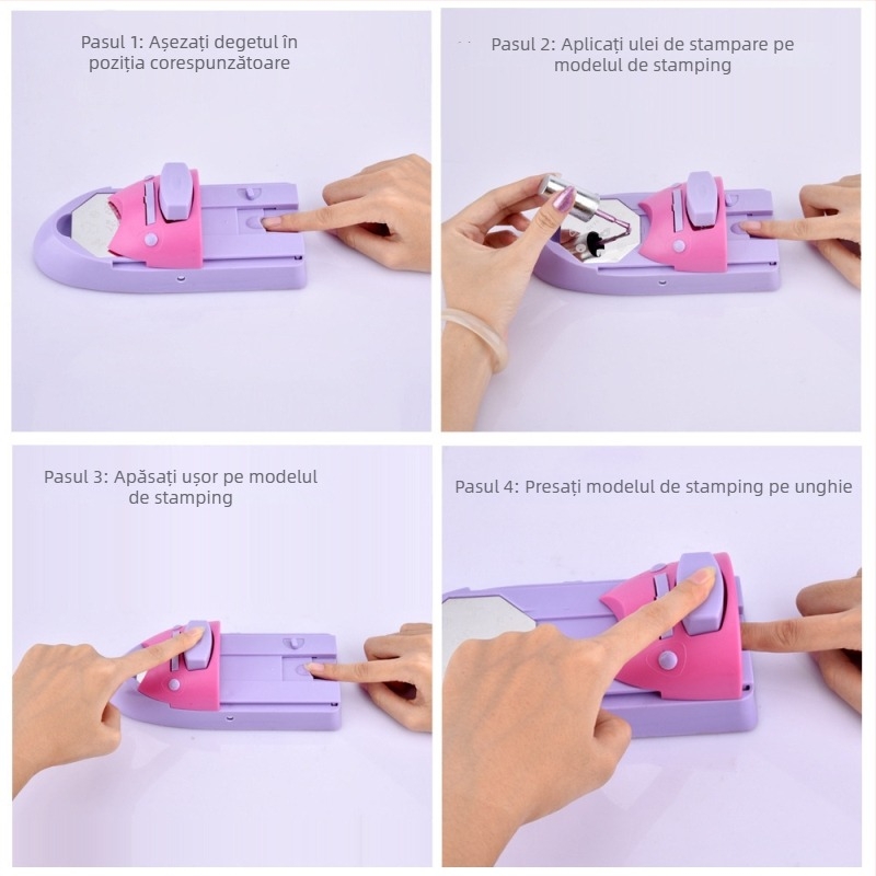 Set de imprimare a artei unghiilor, mașină manuală de pictură cu lac pentru unghii, DIY, model E027/E028, marcă gcocl, clasificare: manichiură, etichetă privată licențiată: Da