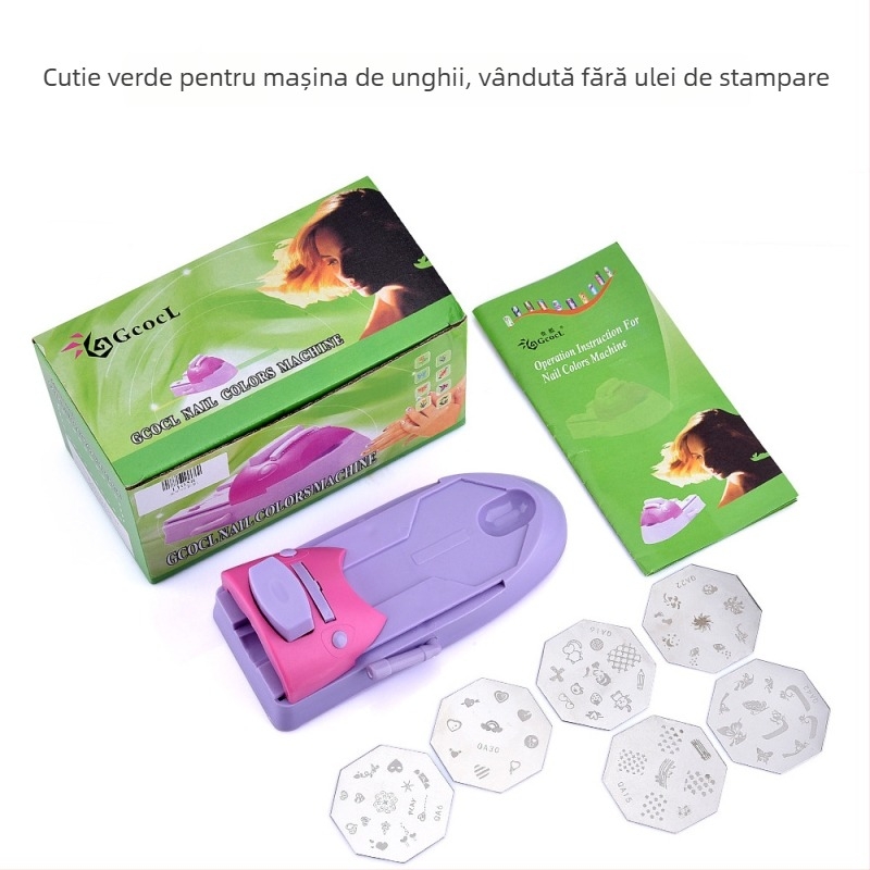 Set de imprimare a artei unghiilor, mașină manuală de pictură cu lac pentru unghii, DIY, model E027/E028, marcă gcocl, clasificare: manichiură, etichetă privată licențiată: Da