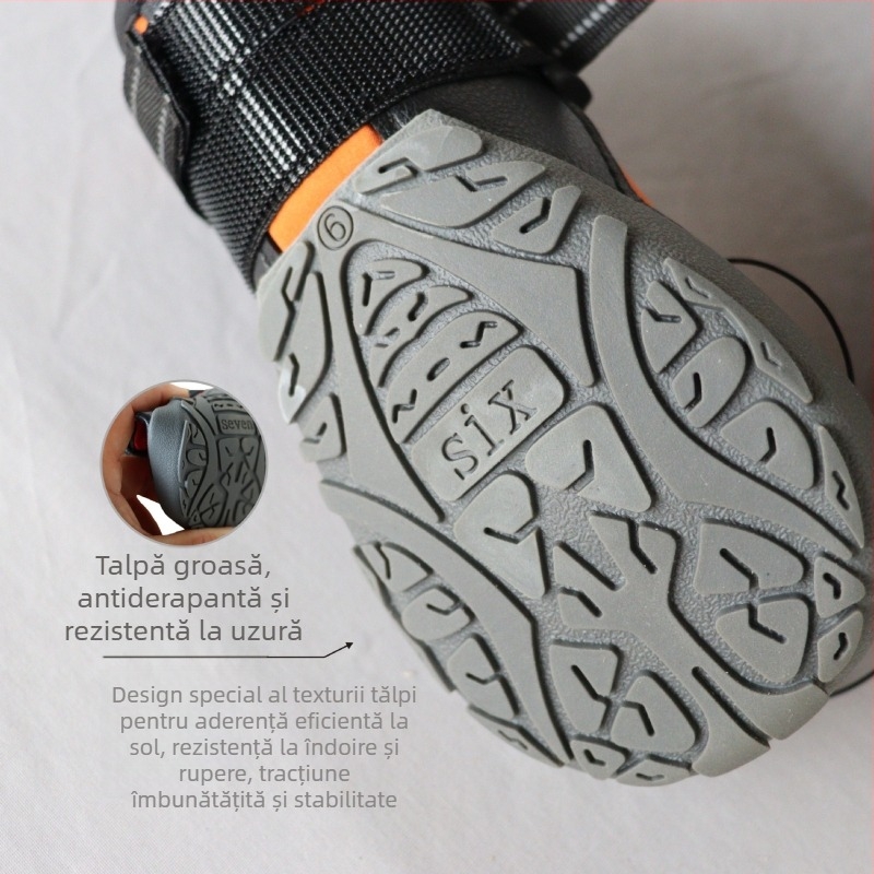 Pantofi pentru câini din cauciuc, respirabili, impermeabili, anti-alunecare, rezistenți la uzură