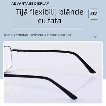 Ochelari de citit cu protecție împotriva luminii albastre, ramă metalică cu cadru integral, pentru adulți cu față pătrată, lansare în iarna 2024.