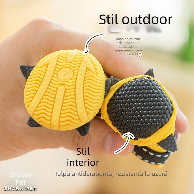 Pantofi pentru câini — impermeabili, antiderapant, calzi, rezistenți la uzură; Material: pânză; Brand: Beautiful Pet; Origine: Jiangsu