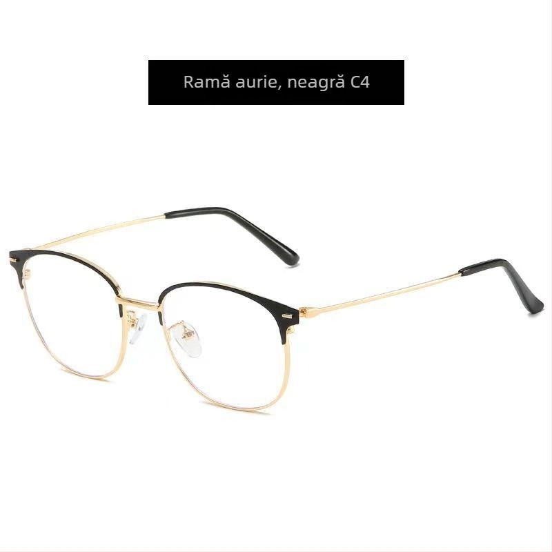 Ochelari de citit cu lentile multifocale, utilizare duală pentru distanță și apropiere, protecție împotriva luminii albastre, protecție UV, ramă din semi-titaniu