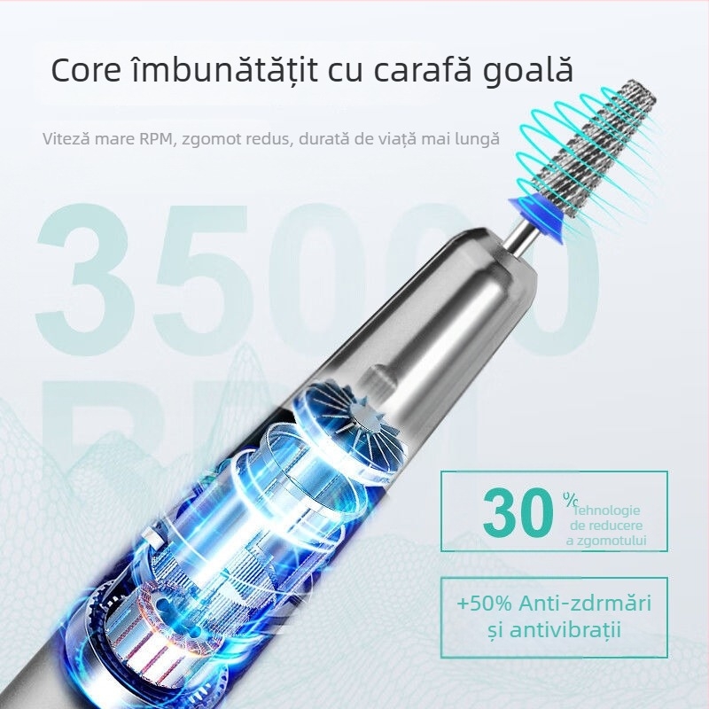 AMDMG D460 polizor pentru unghii cu cupă vidată, electric, rezistent la apă – pentru îndepărtarea pielii moarte, instrument profesional de manichiură