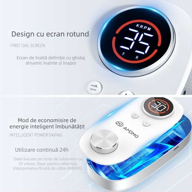 AMDMG D460 polizor pentru unghii cu cupă vidată, electric, rezistent la apă – pentru îndepărtarea pielii moarte, instrument profesional de manichiură