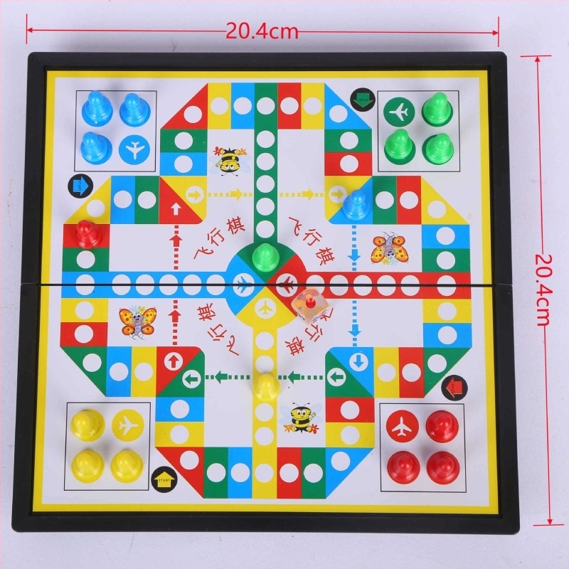 Joc magnetic de șah zburător pentru copii – tablă portabilă din ABS, Wen Cheng, joc de șah, vârste 4–6, 7–14, 15–35