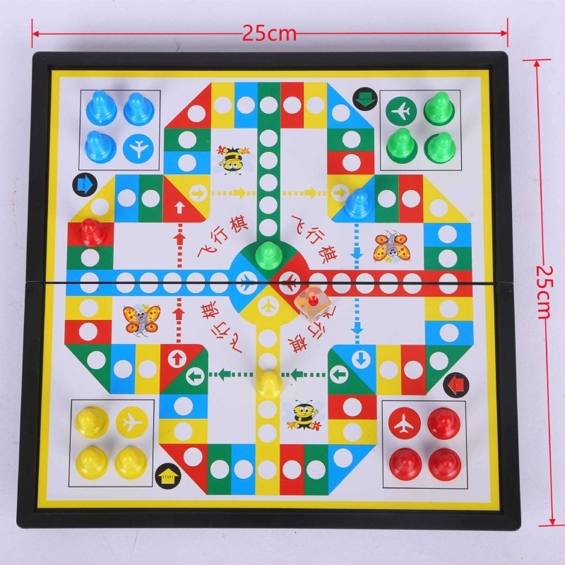 Joc magnetic de șah zburător pentru copii – tablă portabilă din ABS, Wen Cheng, joc de șah, vârste 4–6, 7–14, 15–35